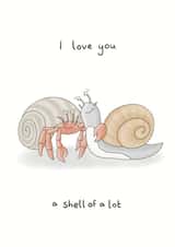 Crab & snail - I love you a shell of a lot created by Kate Lanxon