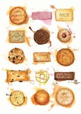 Favourite Biscuits Card created by Georgina Luck Illustration