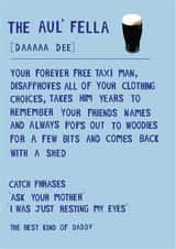 The Aul' Fella fathers day card created by @Niamheile_Design