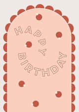 Coral pop Happy Birthday card created by Dapple pop studio