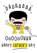 Funny Freddie Mercury Father's Day Card created by Nicollette West