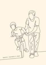 Bike cycle fathers day card from son created by The Sunday Cyclist