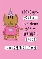 Cheeky Birthday Gift from the Cat created by Nicollette West