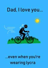 Cycling dad Father's Day card created by Katherine Savage