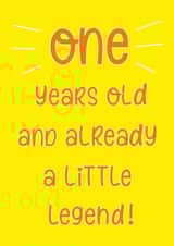 Little Legend First Birthday Card created by Whipper Snapper Card Co.