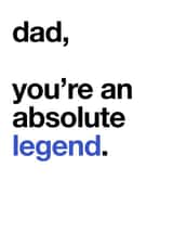 Legend Dad Fathers Day Card created by burnt rose co