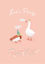 Cute duck and goose birthday card created by YeahYeahMaybe