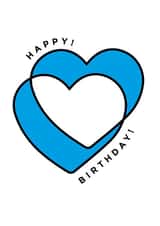 Blue Heart Happy Birthday created by One Girl Studios
