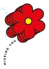 Missing You Greeting Card created by One Girl Studios