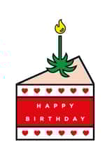 Palm Cake Happy Birthday Card created by One Girl Studios