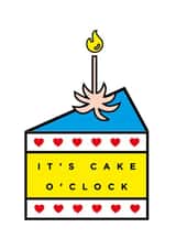 It's Cake O'clock, Birthday Card created by One Girl Studios