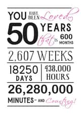 You Have Been Loved - 50th Birthday created by Me to You Art Boutique