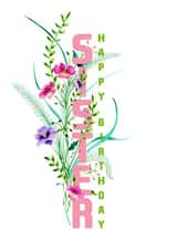 Floral Birthday Sister Card created by Jasmine Violet