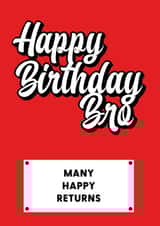 Happy Birthday Bro | Simple RED Card created by RED Cards