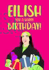 Billie Eilish Birthday Card created by The Cake Thief