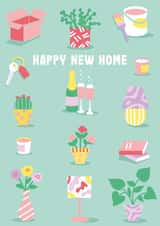Pretty Housewarming New Home Card - Prosecco - Happy New Home created by Jessie Maeve Studio