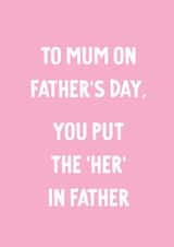 The Her in Father created by Paper Jungle