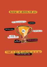 #1 Dad Father's day card created by CreateDesigns by Shaista Parveen