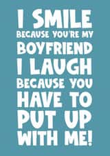 Funny happy birthday anniversary Valentine’s card for husband from wife created by Naomi Park