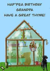 Cute pun gardening birthday card for a grandpa who loves his veg garden created by Rae of Sunshine