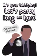 The Office US Cafe Disco Birthday Card 1000 created by Em’s Creations