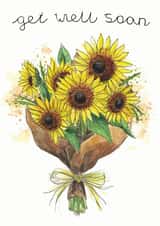 Sunflowers Get Well Soon Card created by Vicky Kuhn
