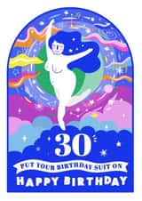 Happy 30th Birthday Cosmic Birthday Suit created by Creative Joy