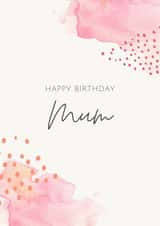 Abstract Modern Birthday Card for Mum created by Gillian Ayre