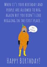 Don’t hug me birthday card created by Nikki Noo Cards