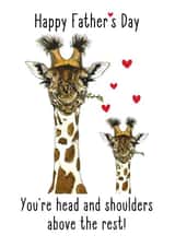 Cute Giraffe Father's Day card created by Robyn's Portraits