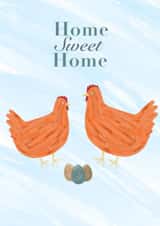 Cute Hens Moving House Card created by Aphra Art