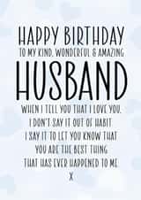 Birthday Card for Husband – Best Thing That Happened to Me created by RK Designs
