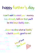 Father's Day card for a 'dad to be' from the Bump created by Shore Designs