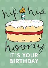 Hooray birthday cake card created by Dottypink Designs