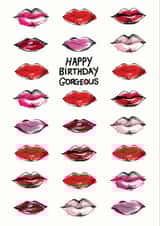 Red Lipstick Happy Birthday Gorgeous Card created by Nicky Luck