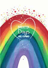 Brighter Days Are Coming Rainbow Card created by Nicky Luck