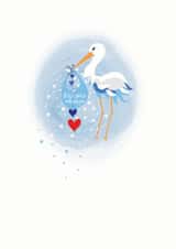 Welcome Baby Blue Stork Card created by Nicky Luck