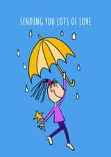 Sending You Lots Of Love Dancing Happy Girl With Wand  created by Queen Neen