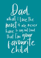 Father's Day Card from His Favourite Child created by Blue Belle Creations