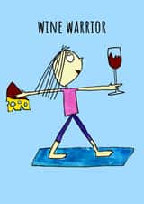 Wine Warrior Yogi  created by Queen Neen