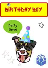 Birthday boy party time birthday card created by Vinarose Studio