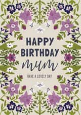 Pretty floral Mum Birthday card 1000 created by Made by Burbs