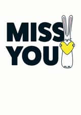 Miss You card created by Hoppy Bunnies