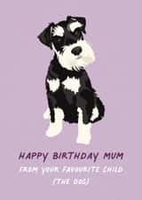 Happy Birthday Mum, From the dog  created by Amy V Packham Art