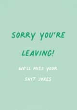 Shit Jokes, Leaving Card created by Amy V Packham Art