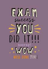 Exam success card created by Peony Rose Design