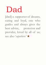Dad Definition Father's day Card created by Bombus