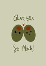 Olive you card created by Sage Studio