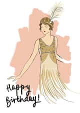 Flapper Girl - Gatsby Glamour Birthday Card created by Miranda Elder