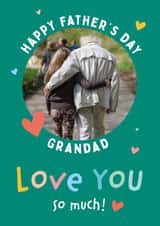 Personalised Father's Day Photo Card created by Macie Dot Doodles - Cute Father's Day Photo Card - For Grandad - Happy Father's Day Grandad Love You So Much